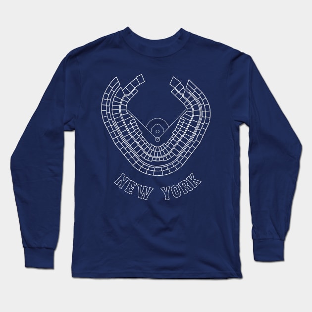 Yankee Stadium - White Long Sleeve T-Shirt by kellyoconnell